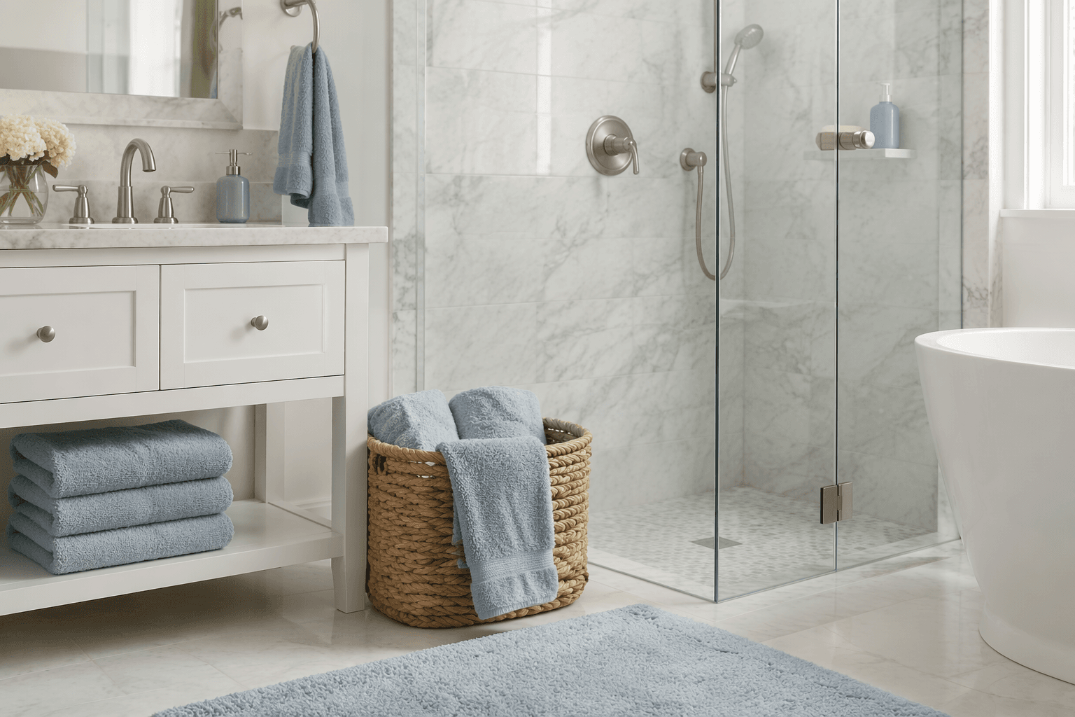 Quick-Dry Bath Mat — In the bathroom