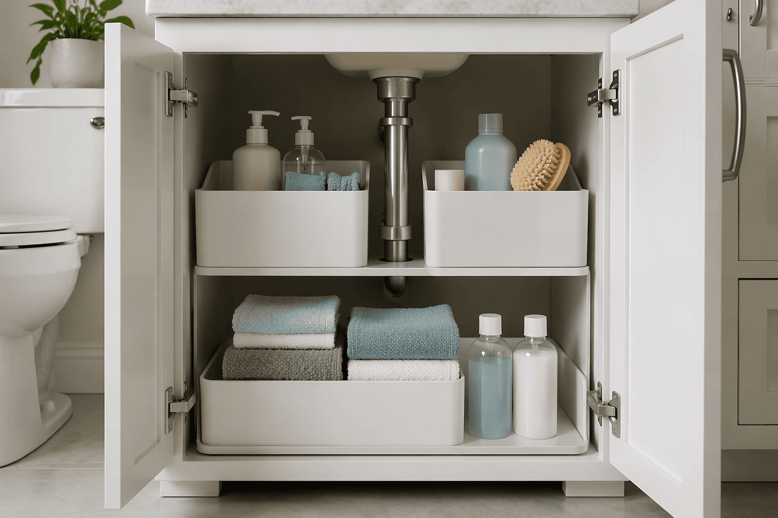 Under-Sink Drawer Organizer — In the bathroom